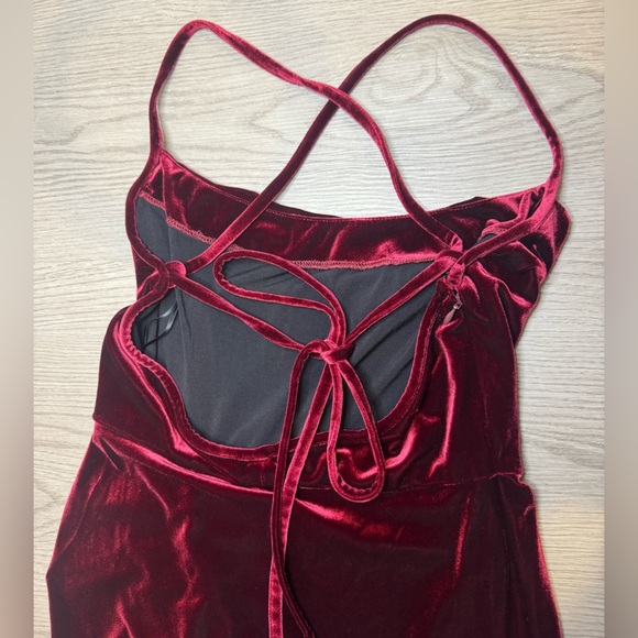 Amanda Uprichard Jasalina Velvet Mini Dress in Wine Red Size‎ S - Picture 7 of 11